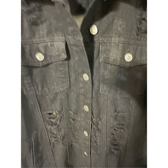 ❤️Thrill Black Denim Jacket 2X - Picture 3 of 7